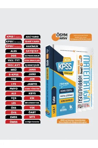 Karakutu Yayınları KPSSMAT1C4048 Kpss Matematiğin Kara Kutusu 1.cilt Konu Özetli Dijital Çözümlü Ösym Çıkmış Soru Havuzu Bankası