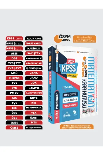 Karakutu Yayınları KPSSMAT2C4048 Kpss Matematiğin Kara Kutusu 2. Cilt Problem K.ö. Dijital Çözümlü Ösym Çıkmış Soru Bankası