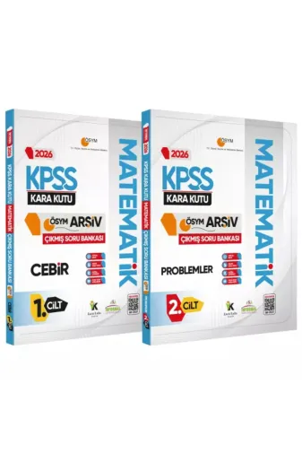Karakutu Yayınları KPSSMAT2liSET4050 2026 Kpss Matematik Kara Kutu 1.-2.cilt Ösym Çıkmış Soru Bankası 2Li Set Konu Özetli Dijital Çözümlü