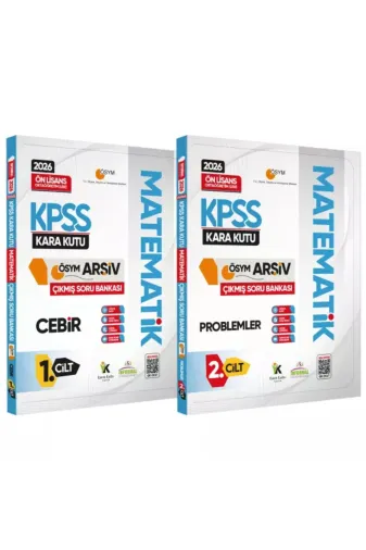 Karakutu Yayınları KPSSönlisansMAT2liSET4052 2026 Kpss Önlisans/ortaöğretim Matematik Kara Kutu 1.-2.cilt Ösym Çıkmış Soru B. 2Li Set Konu Özetli