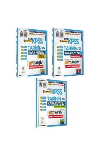 Karakutu Yayınları KPSSTARIH3luSet4050 2025 Kpss Tarihin Kara Kutusu Modüler Set 3Lü Ösym Çıkmış Soru Bankası Konu Özetli Video/pdf Çözümlü