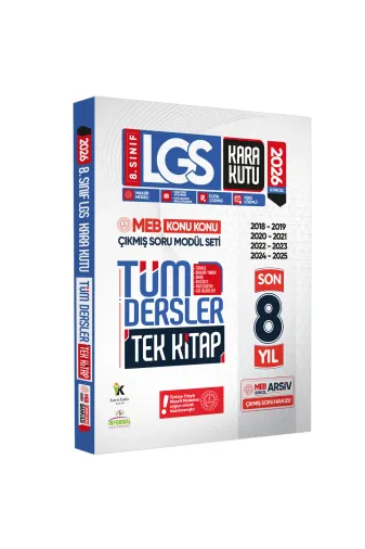 Karakutu Yayınları LGSkonuKonuTEKKITAP4050 2026 Lgs 8.sınıf Meb Çıkmış Soru Bankası Konu Konu Tüm Dersler Tek Kitap Son 8 Yıl Video/pdf Çözümlü