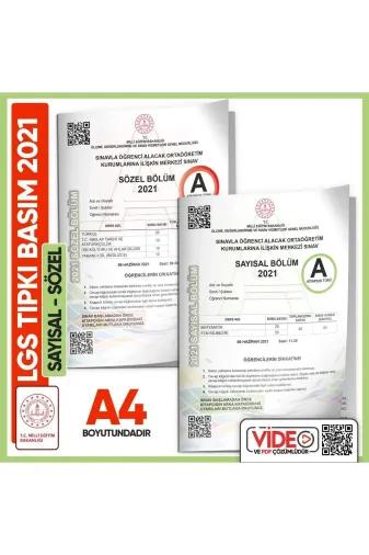 Karakutu Yayınları LGSTIPKI2021 2021 Lgs Sayısal Ve Sözel Tıpkı Basım Çıkmış Soru Kitapçıkları (Video Çözümlü Türkiye Geneli)