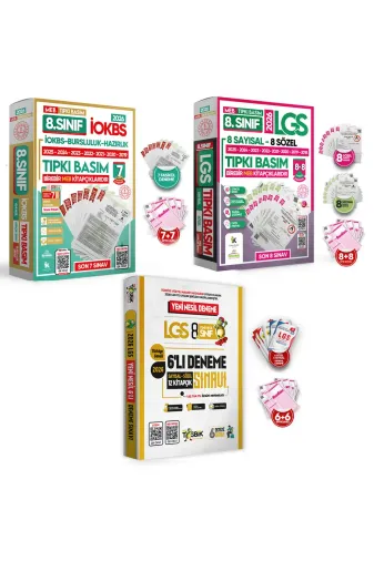Karakutu Yayınları LGSTIPKISET4046ktsz 2026 8.sınıf Lgs-İokbs Tıpkı Basım Ve Özgün Yeni Nesil Deneme Seti 21Li  Altin Paket Tg Çözüm