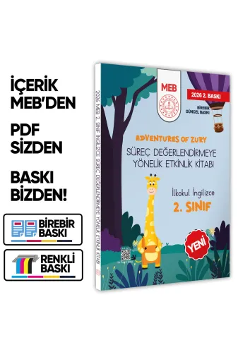 Karakutu Yayınları MEB2sınıfİngilizceSurec 2026 Meb İlkokul 2.sınıf İngilizce Süreç Değerlendirmeye Yönelik Etkinlik Kitabı Baski Ücreti