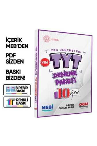 Karakutu Yayınları MEBİtytONLİNEDNMSERİPKT Ösym Yks-Tyt Mebi Ogm Deneme Paketi Güncel 10Lu Fasikül Set (Seri Deneme Paketi) Baski Ücreti