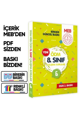 Karakutu Yayınları MEBLGSçalısmakitabı6SB 2026 Lgs Meb Çalışma Soruları Ölçme Değerlendirme Merkezi Ödm 8.sınıf Çalışma Kitabı 6 Baski Ücreti