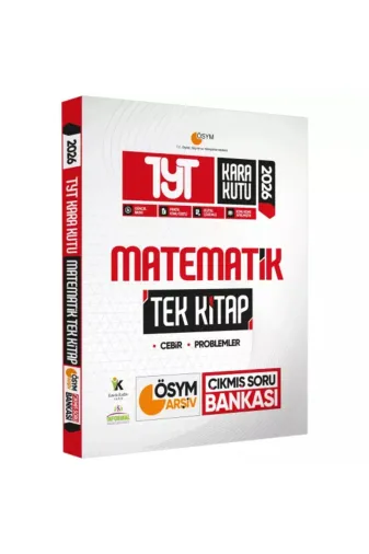 Karakutu Yayınları TYTMatTEK4050 2026 Yks Tyt Kara Kutu Matematik Tek Kitap Ösym Arşiv Çıkmış Soru Bankası Özetli Dijital Çözümlü