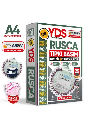Karakutu Yayınları YDSTıpkı RUS23lu 2026 Yds Rusca Ösym Tıpkı Basım Çıkmış Soru Deneme Paketi 25Li Fasikül Seti