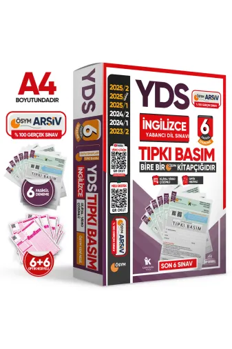 Karakutu Yayınları YDSTıpkı6lı4048T 2026 Yds İngilizce Ösym Tıpkı Basım Çıkmış Soru 6Lı Deneme Paketi Video/pdf Çözümlü Türkiye Geneli