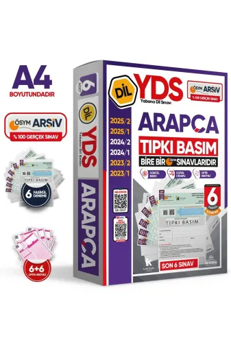 Karakutu Yayınları YDSTıpkıARAPÇA6lı 2026 Yds Arapça Ösym Tıpkı Basım Çıkmış Soru Deneme Paketi 6Lı Fasikül Seti