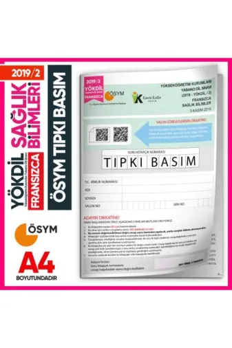 Karakutu Yayınları YOKDILfransızcaSAGLIK2019/2 2019/2 Yökdil Fransızca Sağlık Bilimleri Ösym Çıkmış Soru Tıpkı Basım Deneme Kitapçığı
