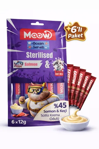 karamelpet 13441-5 Creamy Somonlu Ve Keçi Sütlü Kısırlaştırılmış Sıvı Krema Kedi Ödülü 6X12 Gr