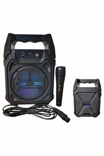 Karaoke Mikrofonlu Fm Radyolu Bluetooth Hoparlör Yüksek Ses Kaliteli