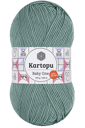 Kartopu RT-JNA0PH3MOW 1 Adet Baby One Tüylenmeyen El Örgü İpi Yünü Azur K493