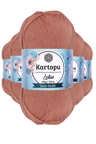 Kartopu RT-RYL-5ARKRLOTK103 5 Adet Lotus Bikini Büstiyer Bluz Örgü İpi  K103 Pişmiş Ayva
