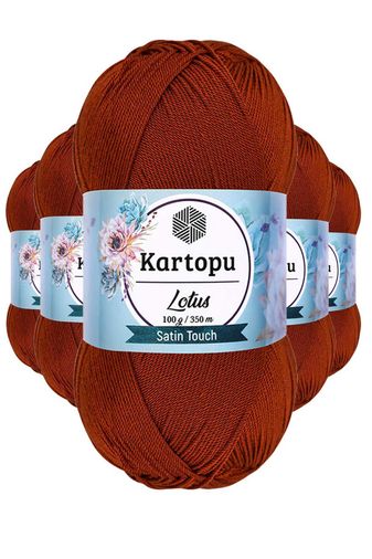Kartopu RT-RYL-5ARKRLOTK834 5 Adet Lotus Bikini Büstiyer Bluz Örgü İpi  K834 Taba