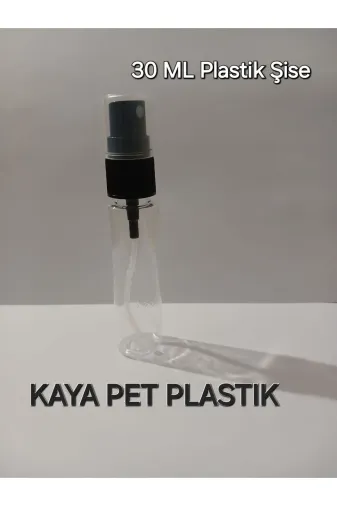 Kayapet TYBN52NJSQXJ5U1Q04 Plastik Fısfıslı Kolonya Şişesi 50  Adet 25 Ml , Sprey Başlikli Silindir Şişe  ,kuaför Malzemesi
