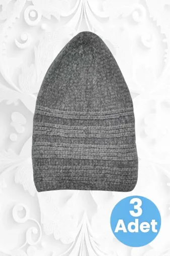 KDTK12 3'lü Kadife Takke Kaliteli Namaz Takkesi