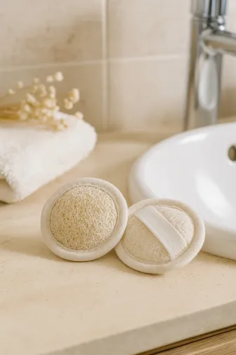 Kesecim KESE-8 Doğal Kabak Lifli Hakiki Yüz Kesesi - Banyo Hamam Kesesi