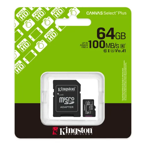Kingston Canvas Select Plus 64GB MicroSD Hafıza Kartı (SDCS3)