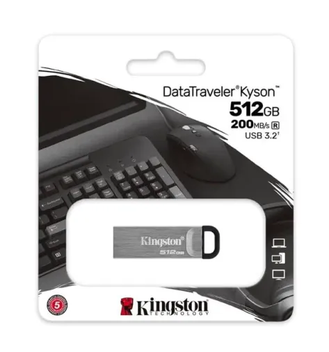 Kingston DataTraveler Kyson 512GB USB 3.2 Gen 1 Flash Bellek