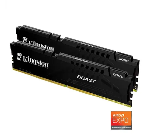 Kingston Fury Beast 16GB 2x8GB DDR5 6000MHz CL30 Soğutuculu Bellek