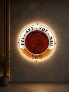 kişiselleştirebilir pleksi neon tabela 50x50 cm