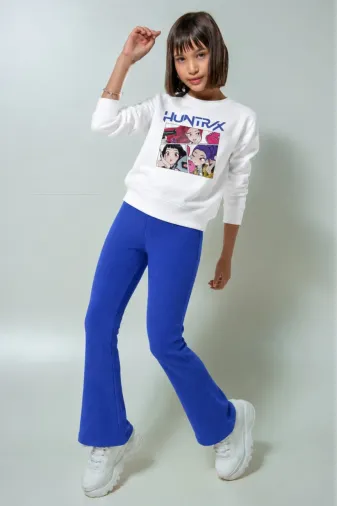 Kız Çocuk Tam Kalıp Üst Oversize Alt Taytlı Hun Tasarım 164 Alt Üst Takım