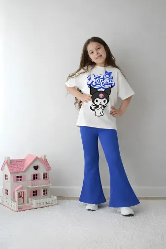 Kız Çocuk Tam Kalıp Üst Oversize Altı Taytlı Kur Tasarım20 Alt Üst Takım