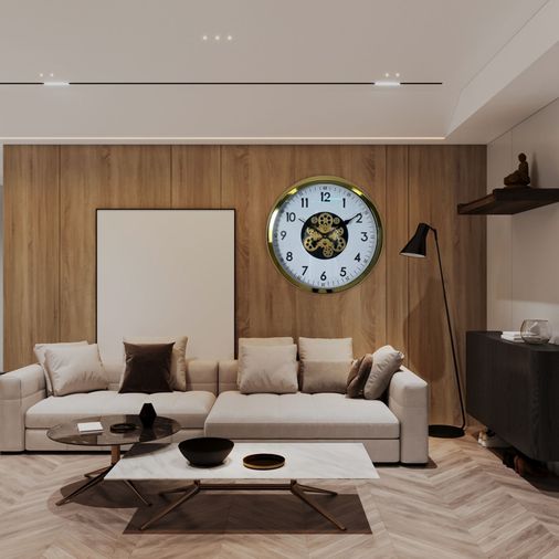 Klasik Gold 60 Cm Çarklı Duvar Saati