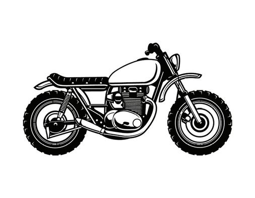 Klasik Motosikletler Tip 12 30X15 Cm