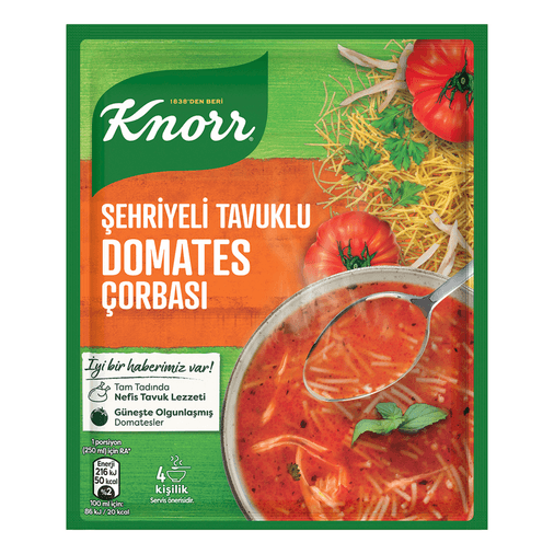 Knorr 0HaAtplfcM Şehriyeli Tavuklu Domates Çorbası (4 Kişilik - 67Gr)