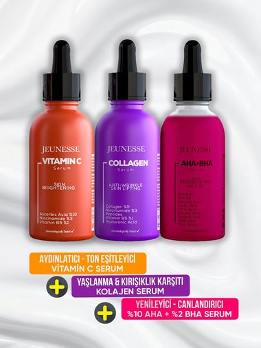 Kolajen+Vitamin c+Aha-Bha Serum Set 30 ml x 3 adet