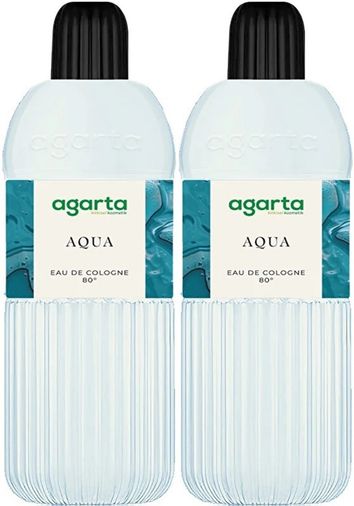 Kolonya 400 ML Aqua 80 Derece Pet Şişe (2 Li Set)