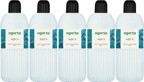 Kolonya 400 ML Aqua 80 Derece Pet Şişe (5 Li Set)