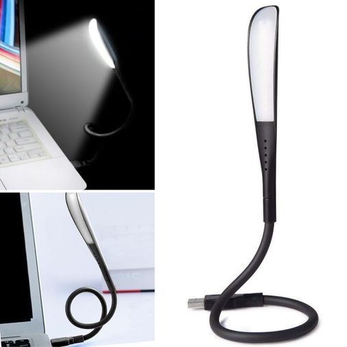 Kompakt USB Siyah 14 Ledli 3 Kademeli Dokunmatik Okuma Lambası