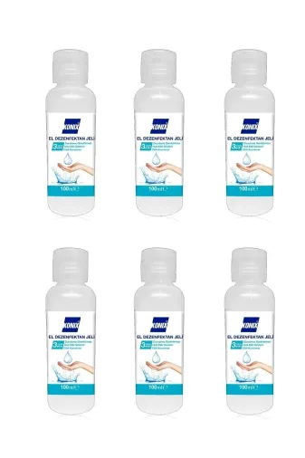 Konix 2581214258548 Virüslere Karşı Etkili El Dezenfektan Jel 100 Ml 6 Adet