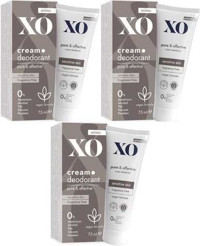 Krem Deodorant 75ML Unisex Pure & Effective Kokusuz (3 Lü Set)