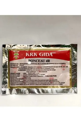 Krk Gıda 8697785600024 Renklendirici Kırmızı (Ponceau 4R) ( E 124) (9 Gr) (Kirmizi Gida Boyasi)