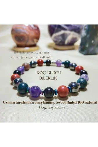 kuartz hj8888 Koç Burcu Sertifikalı Bileklik.