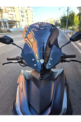 Küba Arome 125 Ön Cam 2022-2026 Model 43cm Siyah Renkli KISA CAM