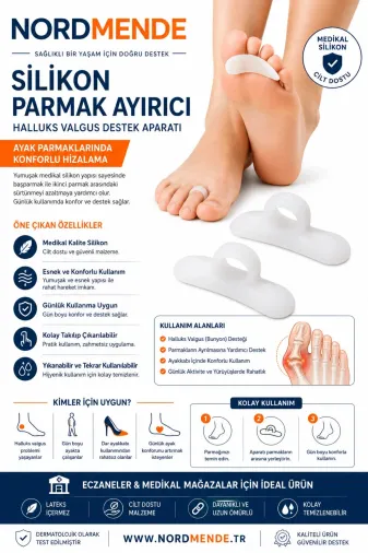 KÜÇÜK HAZİNE MEY04-869720439206 Mey İthalat® Silikon Çekiç Parmak Yastığı Bunyon 12-392