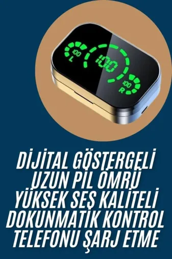 KÜÇÜK HAZİNE MEYTDUUCZZZYD3KULAKLIKKKK1 Mey İthalat® 2025 Model Bluetooth Kulaklık Telefon Şarj Edebilen Çağrı Cevaplama Dijital Göstergeli