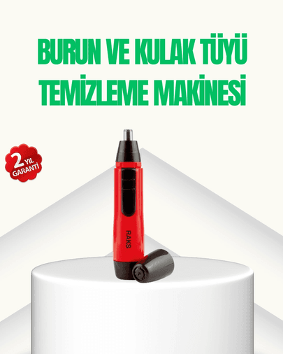 Kulak Burun Tüy Temizleme Makinası Pilli Kırmızı Ergonomik