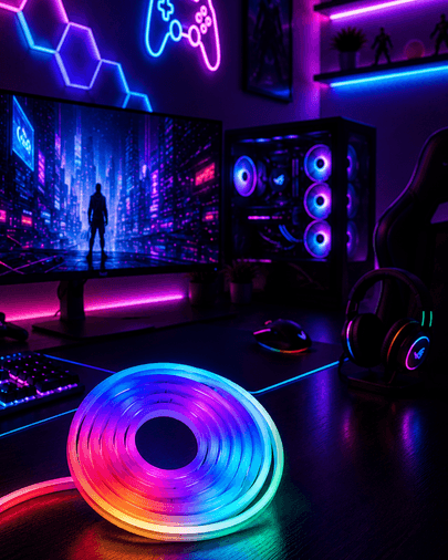 Kumandalı Su Geçirmez RGB Led Şerit Işık Müzik Senkronlu Neon Led