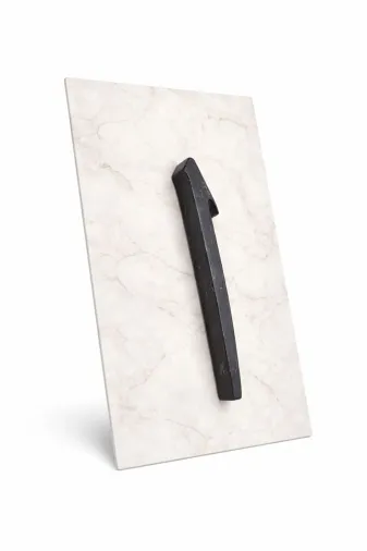 Kuvars KVRS-3017-SH01 Doğal Taş Duvar Dekoru 30X17 Cm – Minimalist Siyah Hat Yazılı Premium Tasarım