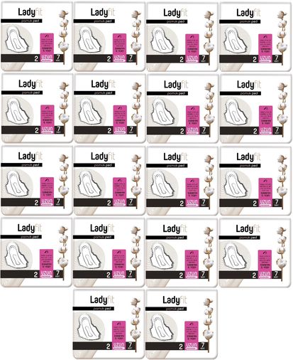 Ladyfit Pamuk Ped Uzun 18 Li Set (İç Adet 126) (18PK*7)