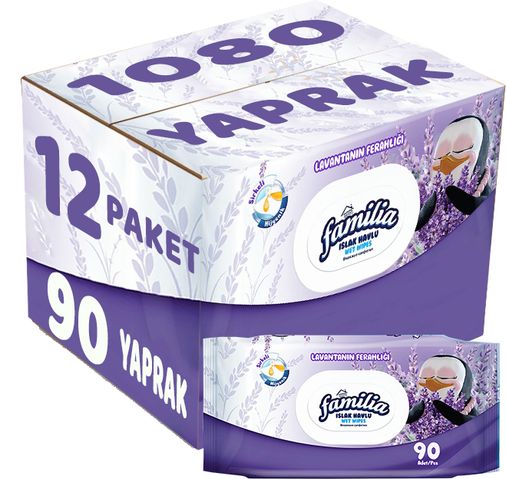Lavanta Ferah Mendil 90 Yaprak 12 Li Set 1080 Yaprak