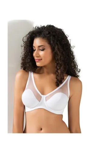 Le Jardin 9200-Beyaz 9200 Linda (Beyaz) Toparlayıcı Soft (B-C) Tül Cup Sütyen